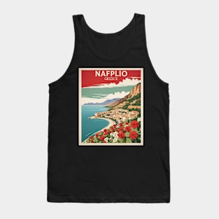 Nafplio Greece Tourism Vintage Poster Tank Top